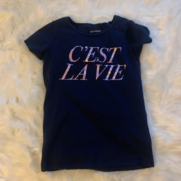 Navy Blue 'C'est la vie' t-shirt - Picture 1 of 1